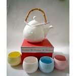 Théière sweet heart porcelaine avec 4 tasses Théière sweet heart porcelaine avec 4 tasses