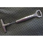 Tire - bouchon et ouvre - bouteille m�tal argent� massif 376 g