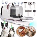 Tondeuse pour chien avec aspirateur a poils d animaux de 6 outils de toilettage pour animaux de bote ...