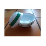 Vaisselle coupe creuse coupelle 5 avec deco ruban vert verre trempe bol a soupe saladier repas salade ...