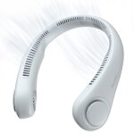 Ventilateur de cou portable jisulife, ventilateur mains libres sans pale, 3 vitesses - gris