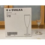 Verres 6 flutes champagne 15 cl 22 cm ikea svalka