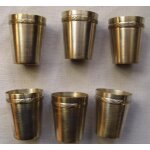 Verres (6) a liqueur vintage en métal argent frise en bordure 2 avec poinçons hauteur 4 cm diamètre en ... Verres (6) a liqueur vintage en métal argent frise en bordure 2 avec poinçons hauteur 4 cm diamètre en ...