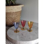 Verres arlequin cristal soufflé Verres arlequin cristal soufflé