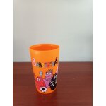 Verre barbapapa plastique orange malaga