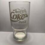 Verre coca - cola etrangl a sa base