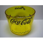 Verre coca - cola en plastique - jaune