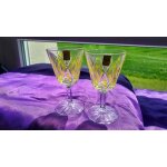 Verres a liqueur arlequin reims 2 verres taill�s jaune et transparent 11. 6 cm de haut 110 grammes