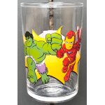 Verre a moutarde marvel super hero squad hulk, iron man amora, dc comics, figurine