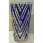 Verre a orangeade - motifs g�om�triques bleus