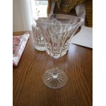 Verre a pied a vin ancien en cristal taille