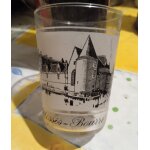 Verre s�rigraphi� - ch�teaux :   plessis - bourr�   - 8, 5 cm de haut
