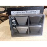 Verrines carrées avec cuillères Verrines carrées avec cuillères