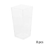 Verrines plastiques carrees x8
