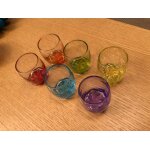 Verrines en verre avec petites cuilleres Verrines en verre avec petites cuilleres