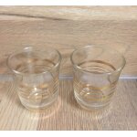 Vintage - lot de 2 verres a liqueur avec liser dor
