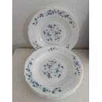 Vintage lot de 6 assiettes creuses arcopal v�ronica myosotis