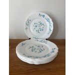 Vintage lot de 6 assiettes a dessert arcopal vronica myosotis