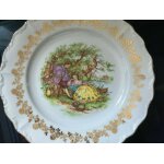 Vintage : lot de 6 assiettes digoin - occasion - 25cm id�e cadeau