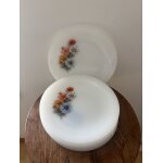 Vintage lot de 8 assiettes a dessert arcopal an�mones