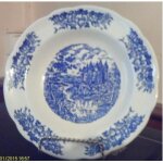 Vintage - assiette creuse -   b p - porcelaine - pyroblan