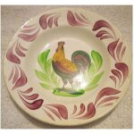 Vintage - assiette creuse - d�cor coq -   terre de fer - choisy le roi
