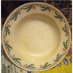 Vintage - assiette creuse -   sarreguemines & digoin   - dcor frise de houx