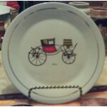 Vintage - assiette a dessert -   chariot   -   k & g luneville badonviller