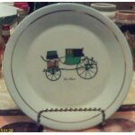 Vintage - assiette a dessert -   town chariot   -   k & g luneville badonviller