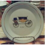 Vintage - assiette a dessert -   town coach   -   k & g luneville badonviller