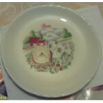 Vintage - assiette a fromage -   brie