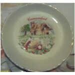 Vintage - assiette a fromage -   camembert