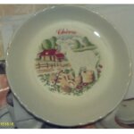 Vintage - assiette a fromage -   chvre