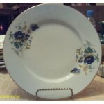 Vintage - assiette plate - en   porcelaine de limoges - france