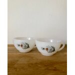 Vintage lot de deux tasses arcopal marguerites