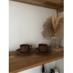 Vintage duo de tasses bistrot marron grand format