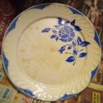 Vintage - grande assiette - plate - digoin - corsica bleu - réf 56 Vintage - grande assiette - plate - digoin - corsica bleu - réf 56