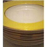 Vintage - lot 10 assiettes creuses -   moulin des loups