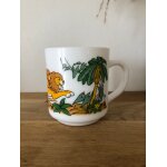 Vintage mug arcopal jungle lions