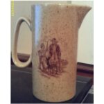 Vintage - pichet / vase - en grs verniss