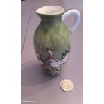 Vintage pichet vert d�cors 3 oies / z13