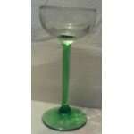 Vintage - verre a   vin d' alsace   - pied vert