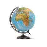 Wonday globe terrestre lumineux 30 cm first en relief bleu