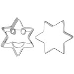 Zenker 42892 set de 2 emporte - pices a ptisserie, emporte - pices visage, emporte - pice pour biscuits ...