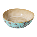 2 assiettes creuses � p�tes en gr�s bleu 18, 7 x 18, 7 x 5, 2 cm vaisselle 70's - hkliving
