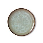 2 assiettes � diner rondes en gr�s 27, 5cm vaisselle 70s - hkliving