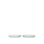 2 assiettes en plastique transparent vert 16, 3 x 2, 4 cm ripple - ferm living