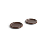 2 assiettes en terre cuite bordeaux 18 cm barro - hay