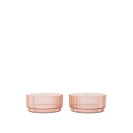 2 bols en plastique transparent rose 10, 5 x 4, 5 cm ripple - ferm living