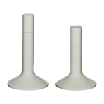 2 bougeoirs en fer gris clair kindred - h�bsch